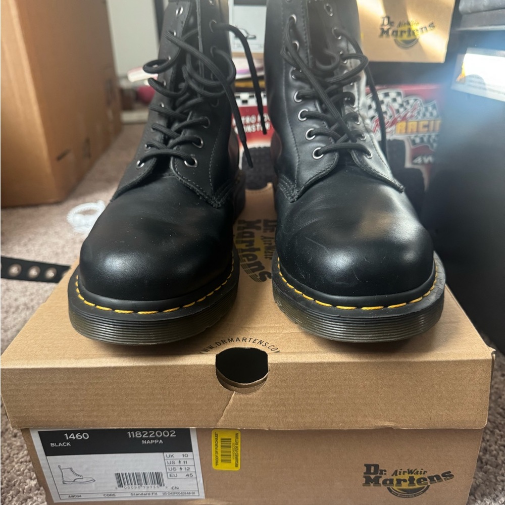 Dr. Martens Black Nappa Boots Size 11